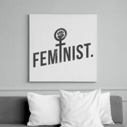 printfashion Feminista - Vászonkép - Fehér (6625005)