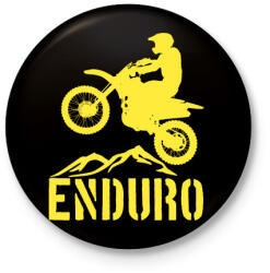 printfashion Enduro - Kitűző, hűtőmágnes - Fekete (4251917)