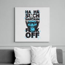 printfashion Gorilla - fuck off - Vászonkép - Fehér (6634686)