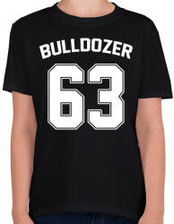 printfashion Bulldozer 63 - Gyerek póló - Fekete (6107054)