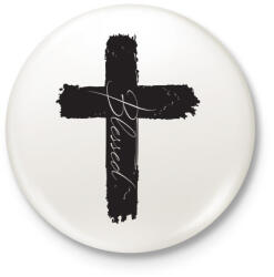 printfashion BlessedBlack - Kitűző, hűtőmágnes - Fehér (5228872)