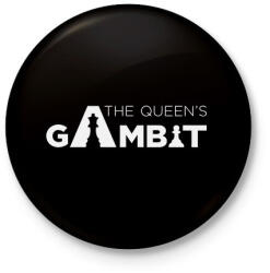 printfashion The Queen's Gambit logo - Kitűző, hűtőmágnes - Fekete (4820271)