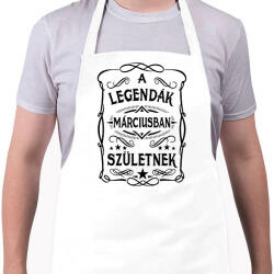 printfashion A legendák márciusban születnek - Kötény - Fehér (7412693)
