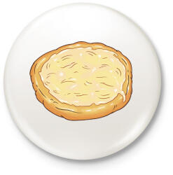 printfashion Lángos - Kitűző, hűtőmágnes - Fehér (11862976)
