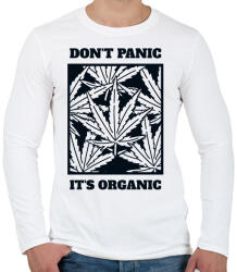 printfashion Dont Panic- Organic! - Férfi hosszú ujjú póló - Fehér (2855656)