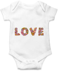 printfashion LOVE virág - Baba Body - Fehér (1329096)