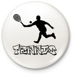 printfashion tenisz - Kitűző, hűtőmágnes - Fehér (7536729)