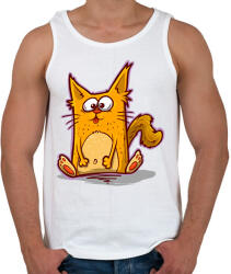 printfashion Macska - Férfi atléta - Fehér (13944239)