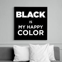printfashion Happy color - Vászonkép - Fekete (6652234)