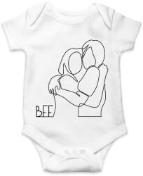 printfashion BFF - Vonalas minta - Baba Body - Fehér (6673700)