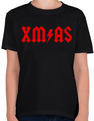 printfashion Metal XMAS - Gyerek póló - Fekete (1103170)