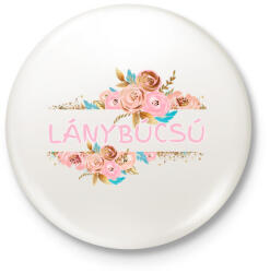 printfashion Lánybúcsú - Kitűző, hűtőmágnes - Fehér (5322305)