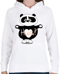 printfashion Panda ölelés - Női kapucnis pulóver - Fehér (12056339)