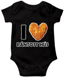 printfashion I love rántott hús - Baba Body - Fekete (8205443)