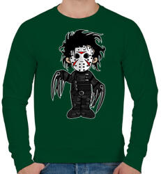 printfashion Ollókezű Edward - Férfi pulóver - Sötétzöld (75954)