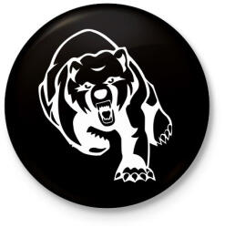 printfashion Medve - Kitűző, hűtőmágnes - Fekete (5025627)