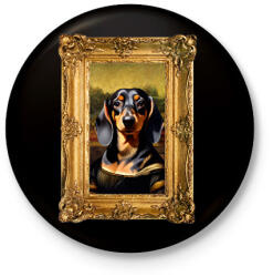 printfashion tacsi lisa keretezett - Kitűző, hűtőmágnes - Fekete (15306807)