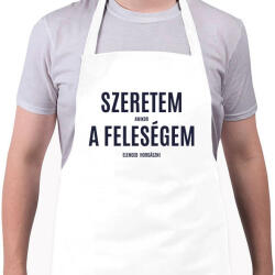 printfashion Szeretem amikor a feleségem elenged horgászni - Kötény - Fehér (4909505)