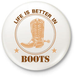 printfashion In boots - Kitűző, hűtőmágnes - Fehér (7497822)