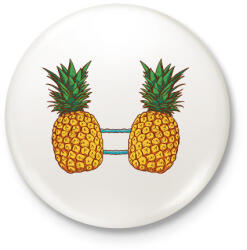 printfashion Ananász bikini - Kitűző, hűtőmágnes - Fehér (11765208)