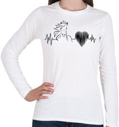 printfashion Lovas szívdobbanás - Női hosszú ujjú póló - Fehér (2746461)
