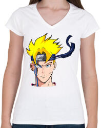 printfashion Uzumaki Naruto - Női V-nyakú póló - Fehér (2380778)