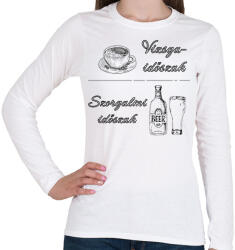 printfashion Vizsgaidőszak - Szorgalmi időszak - Női hosszú ujjú póló - Fehér (6337414)