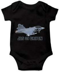printfashion Jas-39 gripen - Baba Body - Fekete (15551615)