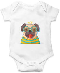 printfashion Vicces mopsz kutya - Baba Body - Fehér (1331705)