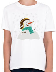 printfashion Hóember - Gyerek póló - Fehér (5527115)
