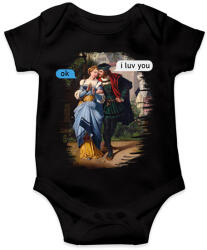 printfashion i luv you - ok - Baba Body - Fekete (11730808)
