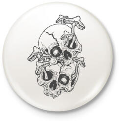 printfashion Koponyák - Kitűző, hűtőmágnes - Fehér (13642472)