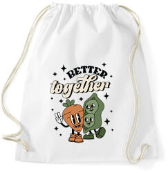 printfashion Retro páros - répa és borsó - Sportzsák, Tornazsák - Fehér (11706096)