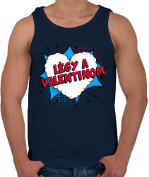 printfashion Légy a Valentinom! - Férfi atléta - Sötétkék (4255537)