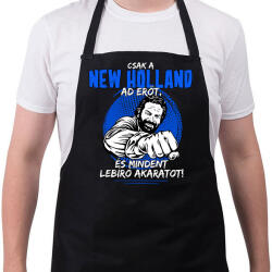 printfashion Csak a new holland ad erőt - Kötény - Fekete (7610126)