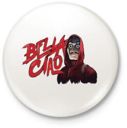 printfashion La casa de papel - Bella ciao art - Kitűző, hűtőmágnes - Fehér (5512590)