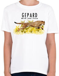 printfashion gepard - Gyerek póló - Fehér (5656627)