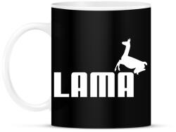 printfashion Puma Láma paródia - Bögre - Fekete (1255539)