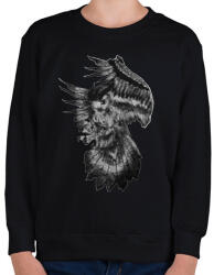 printfashion bagoly - Gyerek pulóver - Fekete (5681445)