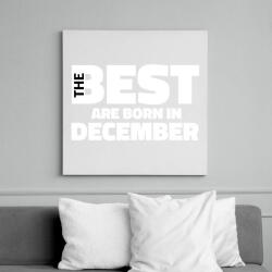 printfashion The Best are born in december - Vászonkép - Fehér (6638233)