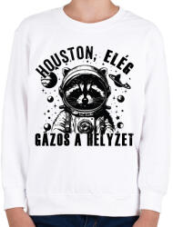 printfashion Houston, elég gázos a helyzet! - Gyerek pulóver - Fehér (16682370)