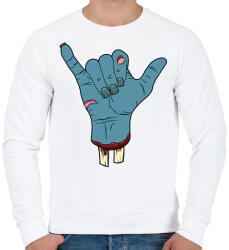printfashion Zombi kéz - Férfi pulóver - Fehér (1830693)