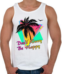 printfashion Don't worry, be happy - Férfi atléta - Fehér (2232460)