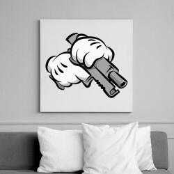 printfashion Handgun - Vászonkép - Fehér (6629389)