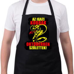 printfashion Októberi Kobra - Kötény - Fekete (6052026)