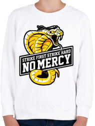 printfashion Cobra Kai STRIKE FIRST STRIKE HARD NO MERCY - Gyerek pulóver - Fehér (16298548)
