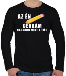 printfashion Az én cerkám - Férfi hosszú ujjú póló - Fekete (2417377)