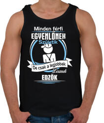 printfashion Legjobbak lesznek edzők - Férfi atléta - Fekete (1972061)