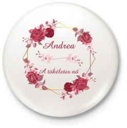 printfashion Andrea - Kitűző, hűtőmágnes - Fehér (3089840)