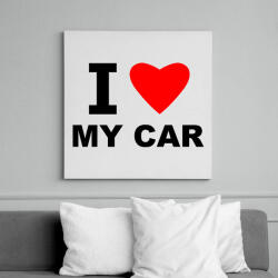 printfashion I love my car - Vászonkép - Fehér (6630155)